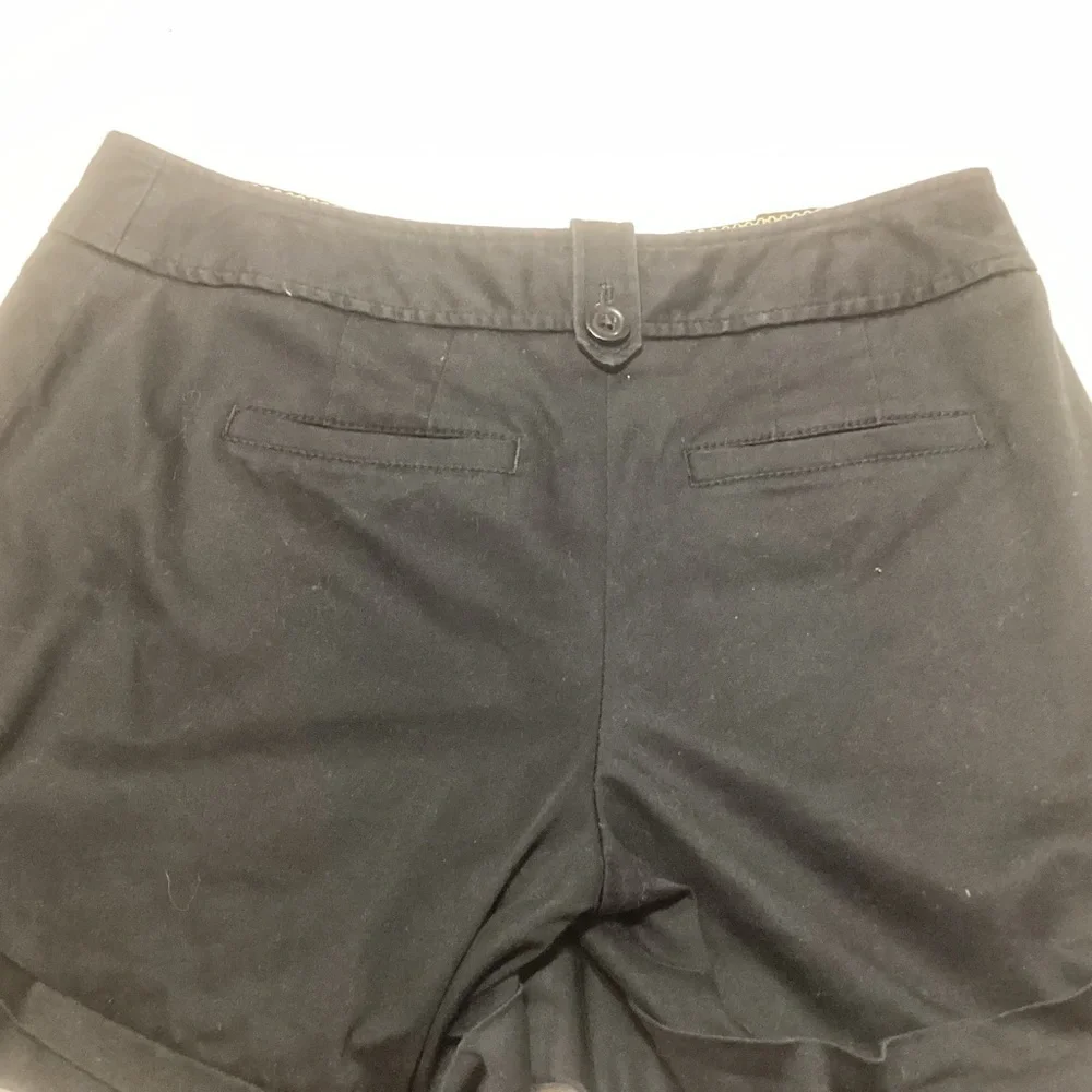 White House Black Market WHBM Black Shorts with Button Tab Detail 2
